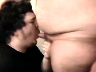 Fat Bear Blowjob and Cum Eating