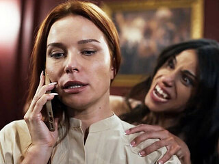 Horny Vampire Lesbian Sex - Busty Latina and Redhead in Intense Gothic Titsucking