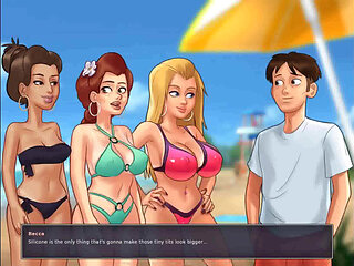 Summertime saga: naughty party with sexy college girls on the beach ep 202