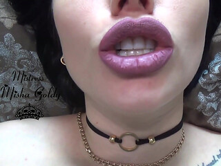 Lip smelling & lip puckering while masturbating