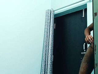 Indian desi police officer get shower