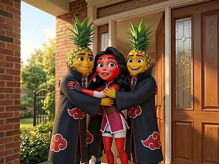 Fruit Series: Episode 3 - Cute Strawberry Girl and Pineapple Girl Sharing Sensual AI Hentai