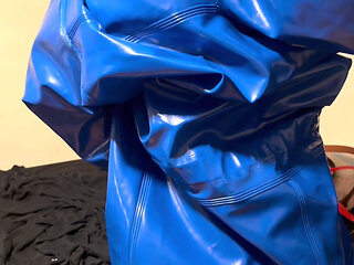 Nov 15 2025 - Solo Breathplay Fun with slvrbrboy's heavy PVC sewer worker coveralls and my PVC overalls