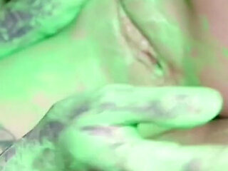 Alternative Girls Lesbian Play, Tattoo Dreadhead Teens Color Play