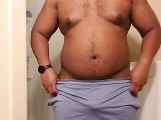 About to take a shower