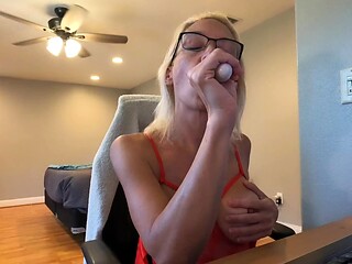 Blonde MILF with Big Boobs Playing Cam Free Porn