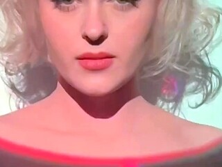 Cute blonde with big boobs solo