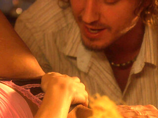 Blonde goddess gets fucked on the kitchen table