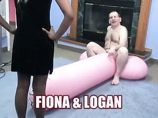 Ebony slut Fiona blows Logan