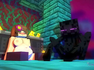 Jenny's Creampie Adventure 5 - Big Boobs & Wet Pussy in Minecraft