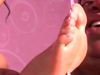 Fat Ugly Obese Licking Beautiful Woman's Feet - Deep Humiliation