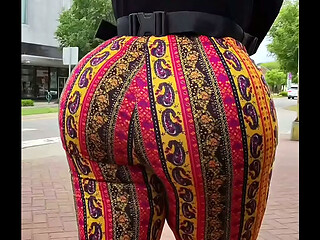 Big round ass walking before making bbc cum