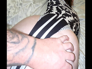 Hot mom knows her stepson loves stockings!