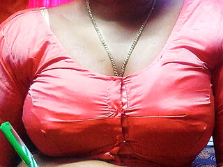 Bedroom aunty romance with boy