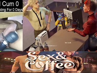 Goth girl goes wild in sex and coffee demo with cock webcam gameplay