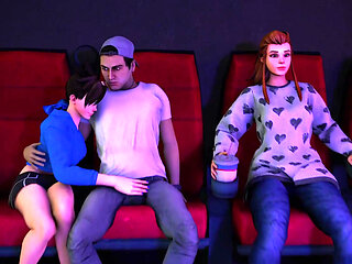 Briggitte & Tracer Sex at the Cinema, overwatch