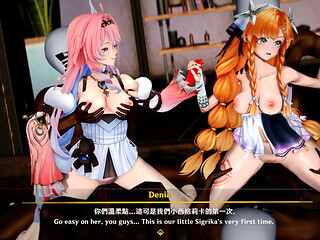 Wuthering Waves - Sigrika and Denia Naughty Club Party Fuck - 3D Hentai Animations