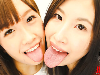 Intense Lesbian Kiss with Intertwined Saliva Yua Hidaka Ai Kayama