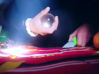 A Young Man Stuffs a Crystal Ball and an Orange up His Tight Ass.