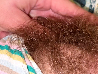 Super Thick and Long Plussy Hair Bush Closeup