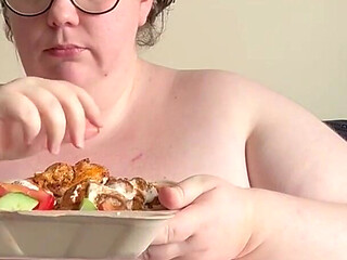 Saturday Night Takeaway Eating BBW SSBBW Second Part