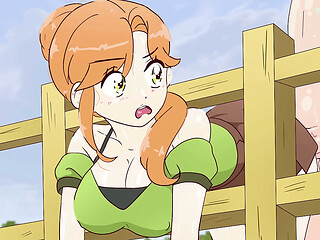 Alex got stuck in the fence on purpose and Steve fucked her! hentai (porn anime sex )4K 2026