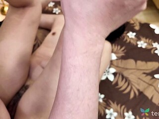 Blowjob clip with sweet side piece from Tenshigao