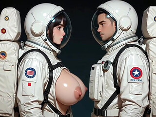 Big tits astronaut get bang pussy in the spaceship during explore planet mission