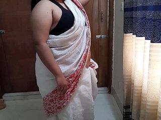 Tamil Hot Stepaunty Saree Striping - Hindi Clear Audio