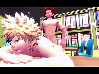 Kirishima x Bakugo during school prom