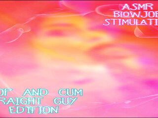 AUDIO ONLY - ASMR blow job stimulation for straight guys loop and cum edition