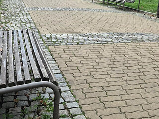 Bulgarian fat cock gets hard on a public park bench