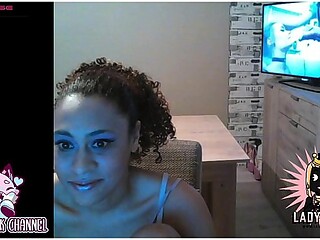 Latina webcam girl gets spied on during sexy spy roleplay