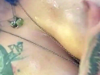 Oiled Tits Big Pierced Nipples in the Woods