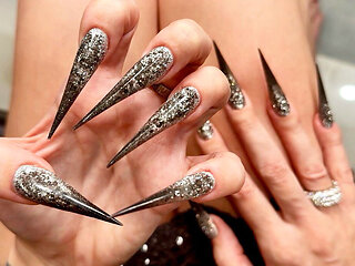 Long Claws - My New Shape, Long Nails with Long Flexible Fingers Wide Palms, Finger Sucking