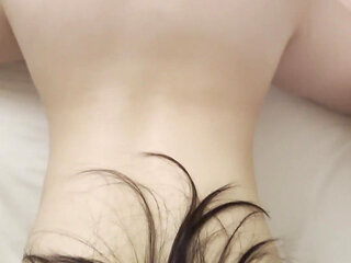 POV Asian Babe Blowjob and Crazy Riding on Bwc for a Creampie