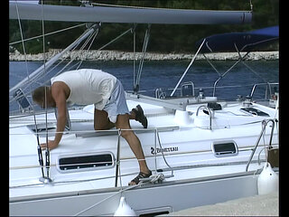 A Blonde Slutty MILF Is Enjoyed to Get Fuck by His Yacht Captain
