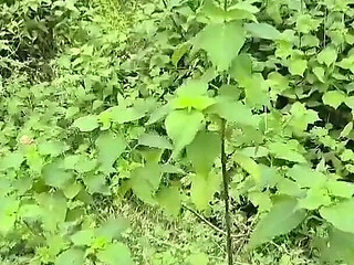 Daughter-in-law and Father-in-law Outdoor Highway Roadside Forest Sex, Return From Mother Home