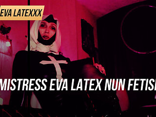 Mistress Eva Latex nun fetish goddess dominatrix milf bdsm femdom solo hot