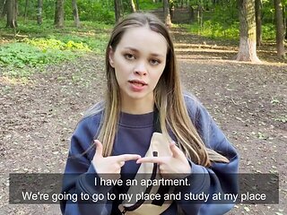 Helping a classmate slut out with anatomy exam by fucking her hard