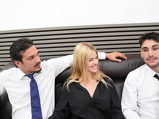 Rossa Vaxx Double Penetration Blowjob Threesome with Joe Di Marco & Papi Rodriguez - Big Cock MILF