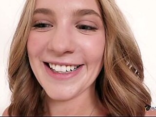 Amateur cutie sucks and rides cock in intense first-time scene