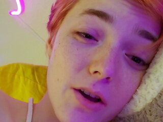 Sexy amateur redhead teen double dildo action