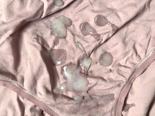 Cum on wife's panties 8