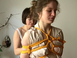 Lesbian Shibari Pussy Play