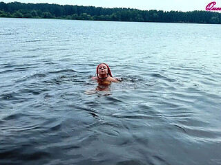 Russian Goddess QueenEkatirin Fucks Hard by the River
