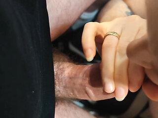 He cum on my big tits