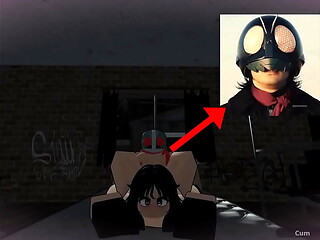 Shin Kamen Rider se culea a una mujer en roblox con edit de fondo [Roblox Studio]