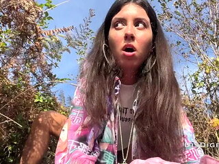 Caught a Pissing Girl and Took Her to the Mountains to Fuck