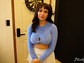 My BUSTY INNOCENT NEIGHBOR Shirley Musk CHEATS on her husband with my cock